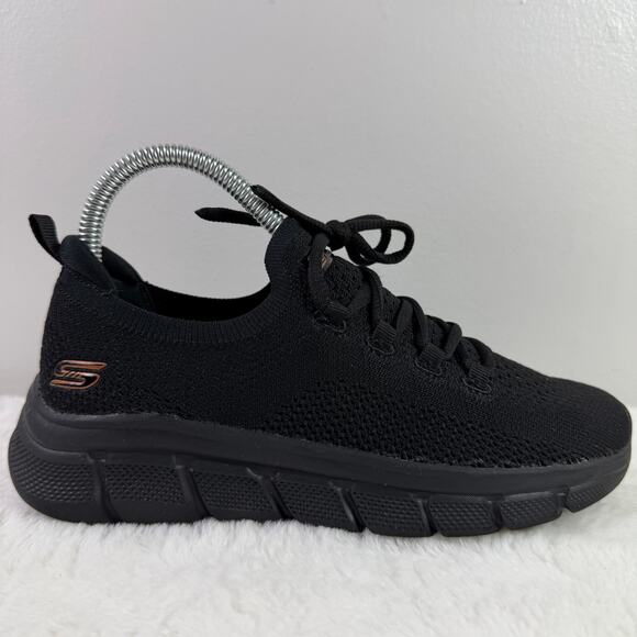Skechers BOBS Women’s Black/Copper Flex Connect Memory Foam Sneakers Size 6 - Picture 1 of 10